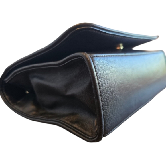 Tori Burch Flemming Black Quilted Leather Convertible Shoulder Bag - Picture 11 of 14